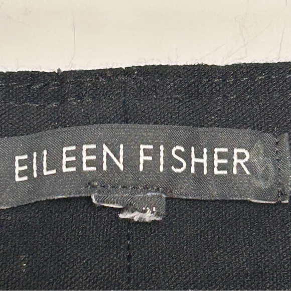 Eileen Fisher Black Ponte Knit Pull-On Stretch Elastic Waist Ankle Pants Sz L - Picture 7 of 7